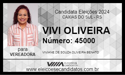 Candidato VIVI OLIVEIRA 2024 - CAXIAS DO SUL - Eleições