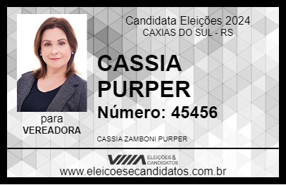 Candidato CASSIA PURPER 2024 - CAXIAS DO SUL - Eleições