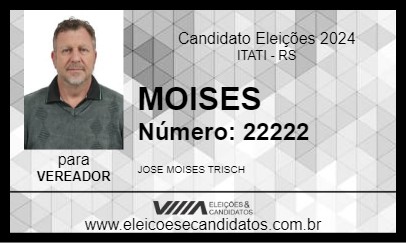 Candidato MOISES 2024 - ITATI - Eleições