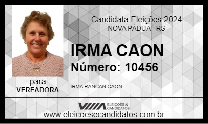 Candidato IRMA CAON 2024 - NOVA PÁDUA - Eleições