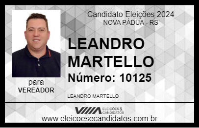 Candidato LEANDRO MARTELLO 2024 - NOVA PÁDUA - Eleições