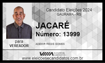 Candidato JACARÉ 2024 - GAURAMA - Eleições