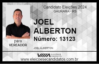 Candidato JOEL ALBERTON 2024 - GAURAMA - Eleições