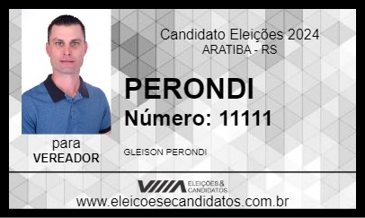 Candidato PERONDI 2024 - ARATIBA - Eleições