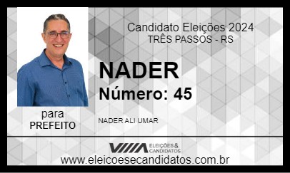 Candidato NADER 2024 - TRÊS PASSOS - Eleições