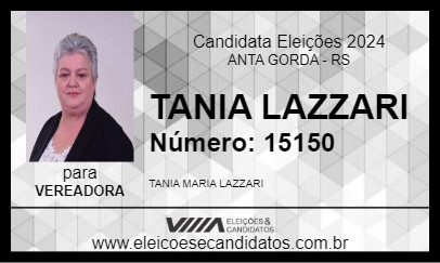 Candidato TANIA LAZZARI 2024 - ANTA GORDA - Eleições