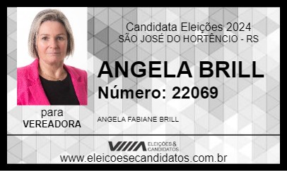 Candidato ANGELA BRILL 2024 - SÃO JOSÉ DO HORTÊNCIO - Eleições