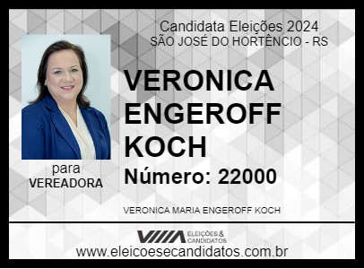 Candidato VERONICA ENGEROFF KOCH 2024 - SÃO JOSÉ DO HORTÊNCIO - Eleições