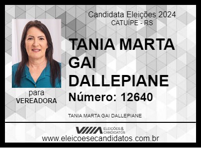 Candidato TANIA GAI DALLEPIANE 2024 - CATUÍPE - Eleições