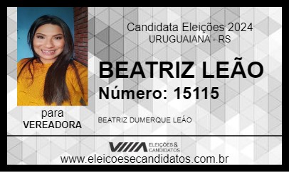 Candidato BEATRIZ LEÃO 2024 - URUGUAIANA - Eleições