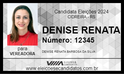 Candidato DENISE RENATA 2024 - CIDREIRA - Eleições