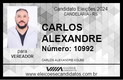 Candidato CARLOS ALEXANDRE 2024 - CANDELÁRIA - Eleições