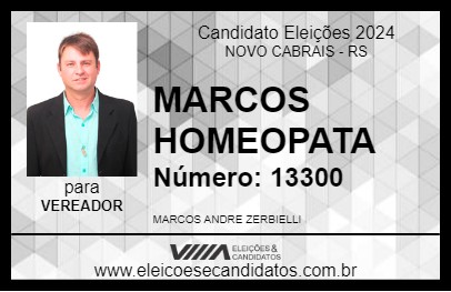 Candidato MARCOS HOMEOPATA 2024 - NOVO CABRAIS - Eleições