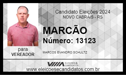 Candidato MARCÃO 2024 - NOVO CABRAIS - Eleições