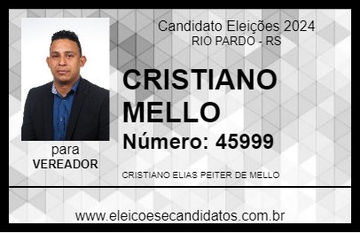 Candidato CRISTIANO MELLO 2024 - RIO PARDO - Eleições