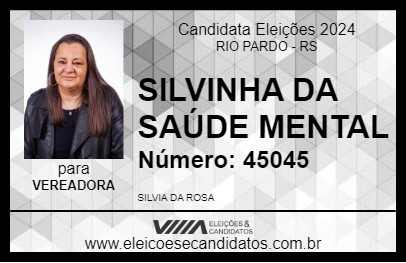 Candidato SILVINHA DA SAÚDE MENTAL 2024 - RIO PARDO - Eleições