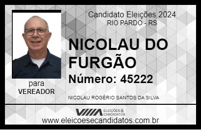 Candidato NICOLAU DO FURGÃO 2024 - RIO PARDO - Eleições