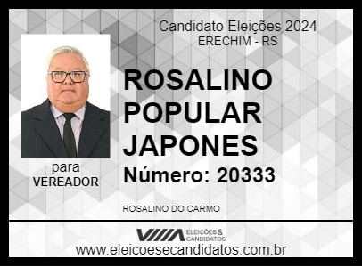 Candidato ROSALINO POPULAR JAPONES 2024 - ERECHIM - Eleições