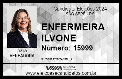 Candidato ENFERMEIRA ILVONE 2024 - SÃO SEPÉ - Eleições