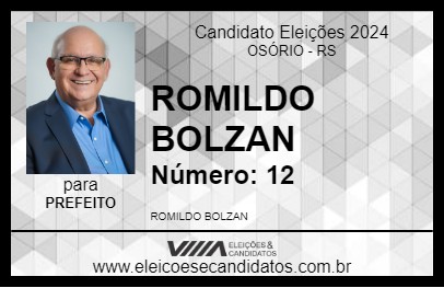 Candidato ROMILDO BOLZAN 2024 - OSÓRIO - Eleições