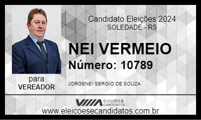 Candidato NEI VERMEIO 2024 - SOLEDADE - Eleições