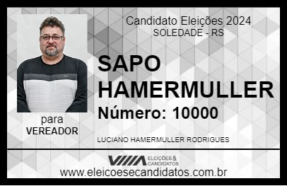 Candidato SAPO HAMERMULLER 2024 - SOLEDADE - Eleições