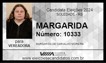 Candidato MARGARIDA 2024 - SOLEDADE - Eleições