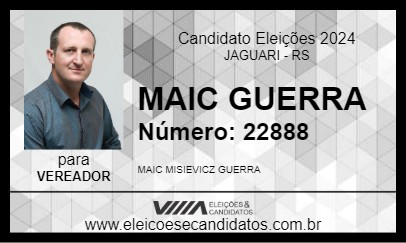 Candidato MAIC GUERRA 2024 - JAGUARI - Eleições