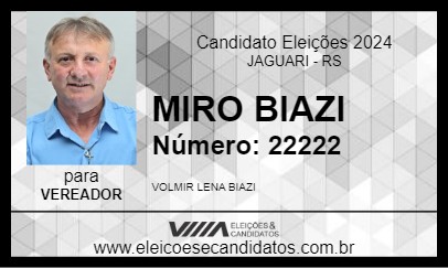 Candidato MIRO BIAZI 2024 - JAGUARI - Eleições