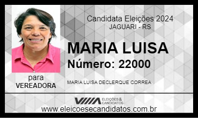 Candidato MARIA LUISA 2024 - JAGUARI - Eleições