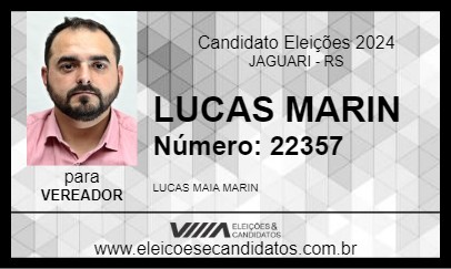 Candidato LUCAS MARIN 2024 - JAGUARI - Eleições