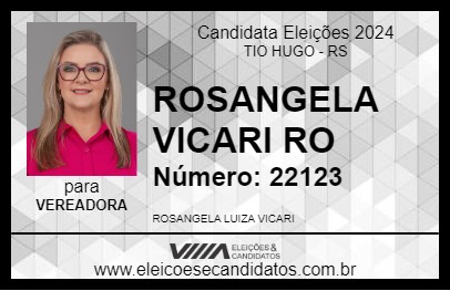 Candidato ROSANGELA VICARI  RO  2024 - TIO HUGO - Eleições