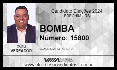 Candidato BOMBA 2024 - ERECHIM - Eleições