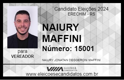 Candidato NAIURY MAFFINI 2024 - ERECHIM - Eleições