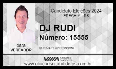 Candidato DJ RUDI 2024 - ERECHIM - Eleições