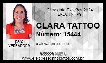 Candidato CLARA TATTOO 2024 - ERECHIM - Eleições