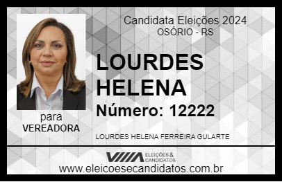 Candidato LOURDES HELENA 2024 - OSÓRIO - Eleições