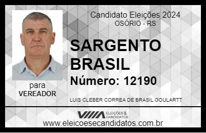 Candidato SARGENTO BRASIL 2024 - OSÓRIO - Eleições