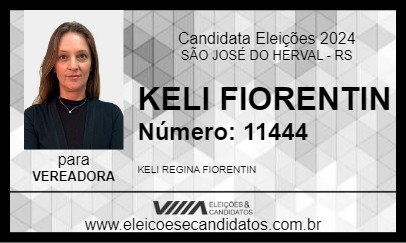 Candidato KELI FIORENTIN 2024 - SÃO JOSÉ DO HERVAL - Eleições