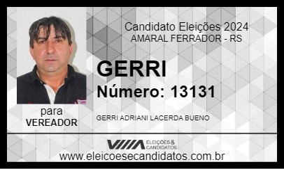 Candidato GERRI 2024 - AMARAL FERRADOR - Eleições