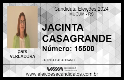 Candidato JACINTA CASAGRANDE 2024 - MUÇUM - Eleições