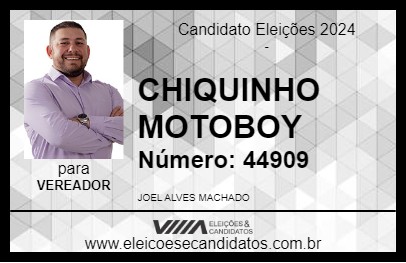 Candidato CHIQUINHO MOTOBOY 2024 - SANTA CRUZ DO SUL - Eleições