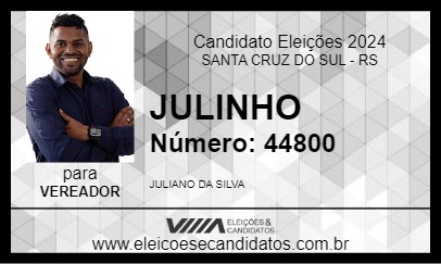 Candidato JULINHO 2024 - SANTA CRUZ DO SUL - Eleições