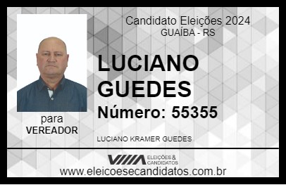 Candidato LUCIANO GUEDES 2024 - GUAÍBA - Eleições