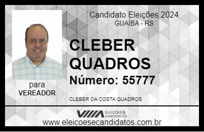 Candidato CLEBER QUADROS 2024 - GUAÍBA - Eleições