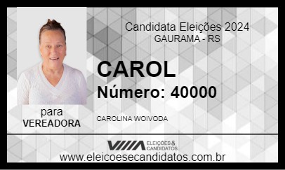 Candidato CAROL 2024 - GAURAMA - Eleições