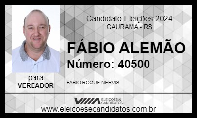 Candidato FÁBIO ALEMÃO 2024 - GAURAMA - Eleições