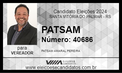 Candidato PATSAM 2024 - SANTA VITÓRIA DO PALMAR - Eleições