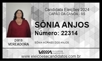 Candidato SÔNIA ANJOS 2024 - CAPÃO DA CANOA - Eleições