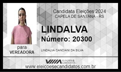 Candidato LINDALVA 2024 - CAPELA DE SANTANA - Eleições